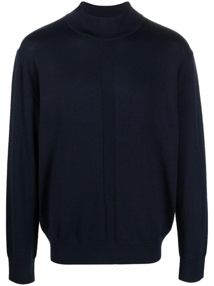 Etudes Prophet mock-neck knitted jumper - Blue Cover