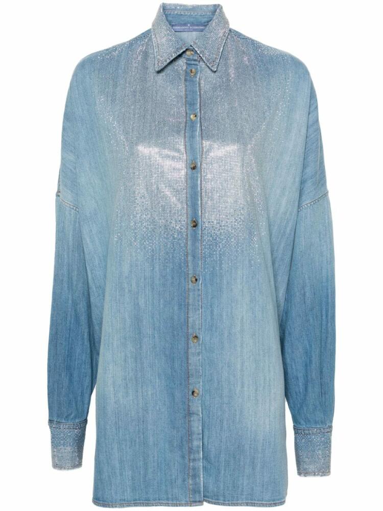 Ermanno Scervino rhinestone-embellished denim shirt - Blue Cover