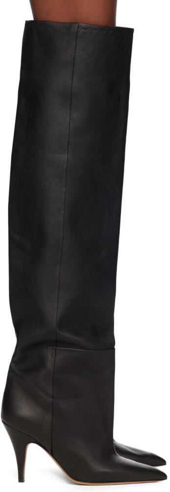 KHAITE Black 'The River' Tall Boots Cover