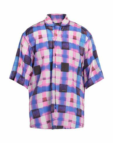 Dsquared2 Man Shirt Magenta Viscose, Silk Cover