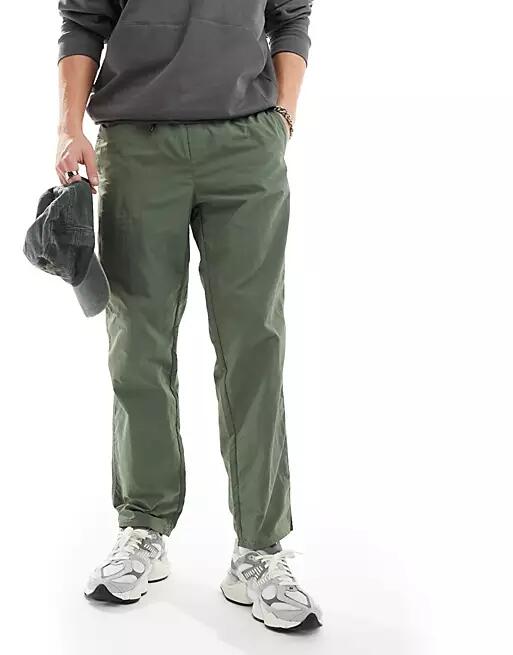 ONLY & SONS straight tech pants in green Cover