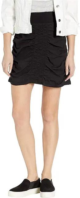 XCVI Wearables Solid Trace Skirt (Black) Women's Skirt Cover