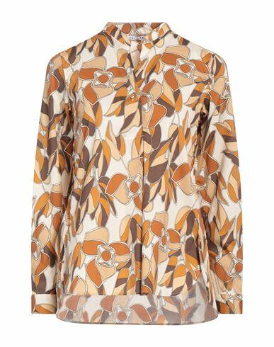 Caliban Woman Shirt Camel Cotton, Elastane Cover