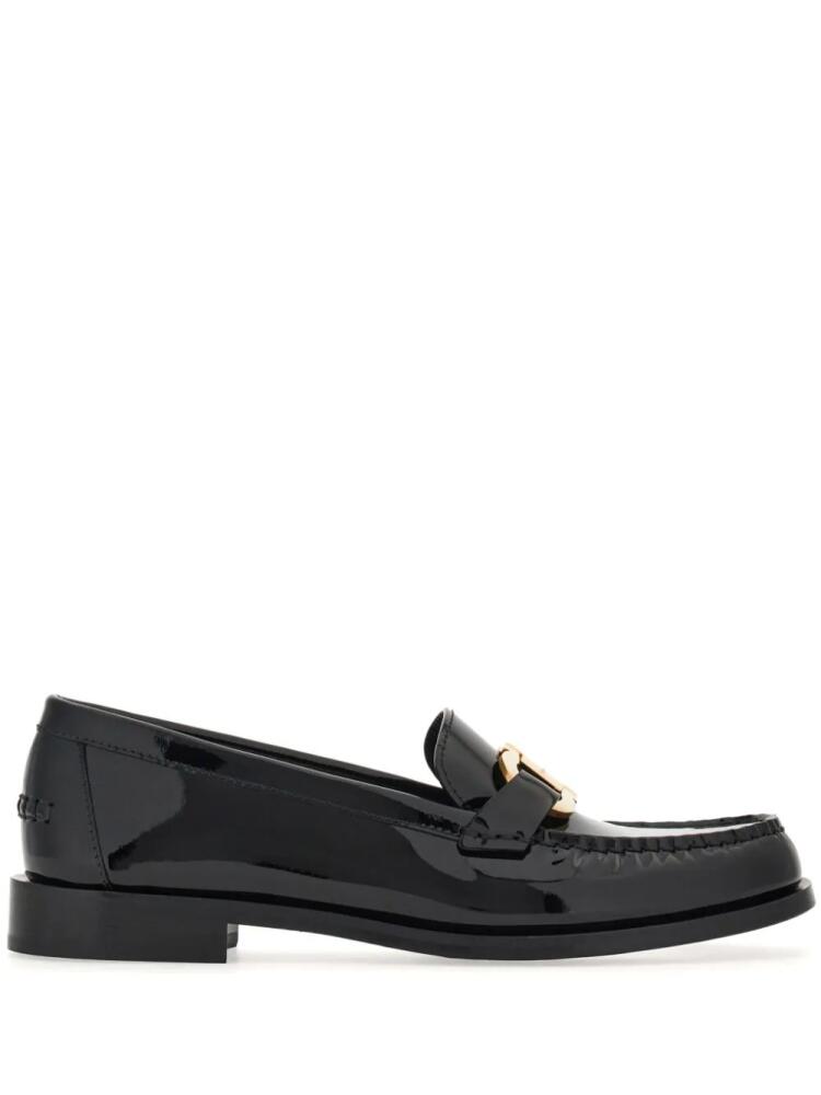 Ferragamo Gancini-buckle leather loafers - Black Cover