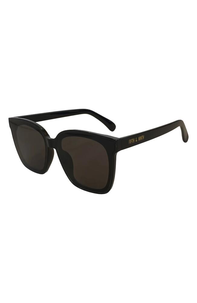 Fifth & Ninth Carson 63mm Square Sunglasses in Black/Black Cover