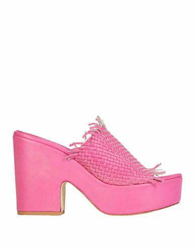 L'arianna Woman Sandals Magenta Soft Leather Cover