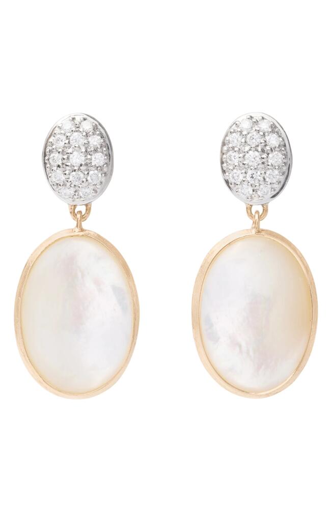 Marco Bicego Siviglia 18K Yellow Gold, Diamond & Mother-of-Pearl Drop Earrings in Yl/Wh Gold Cover