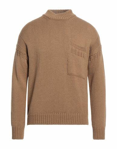 Ten C Man Turtleneck Camel Wool Cover