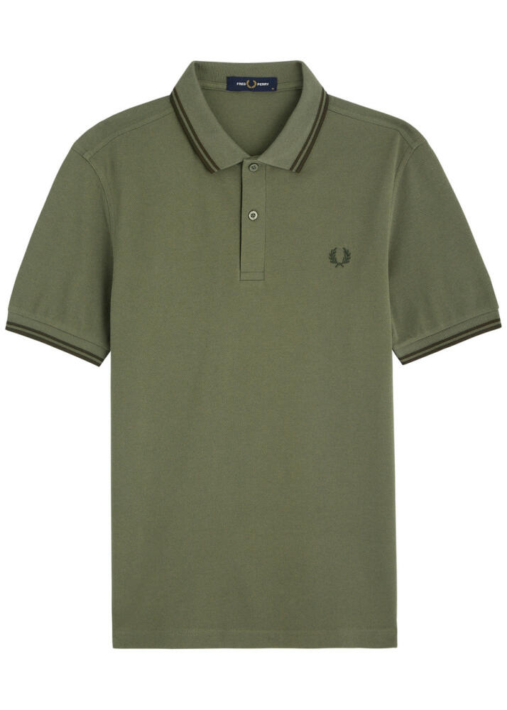 Fred Perry Logo-embroidered Piqué Cotton Polo Shirt - Khaki Cover