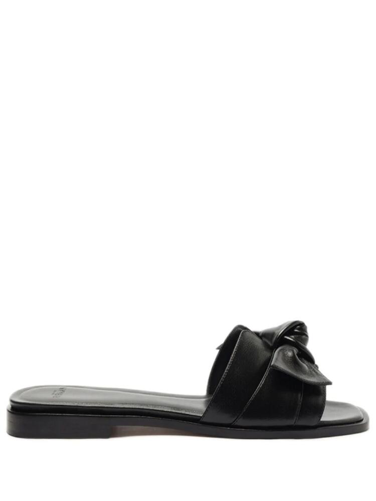 Alexandre Birman Maxi Clarita Square leather slides - Black Cover