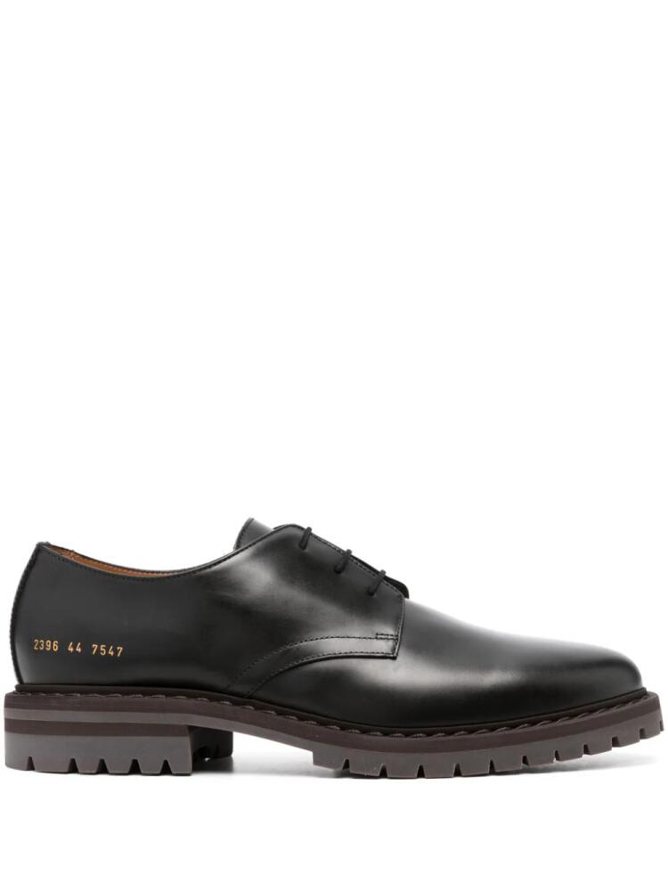 Common Projects serial-number leather Derby shoes - Black Cover