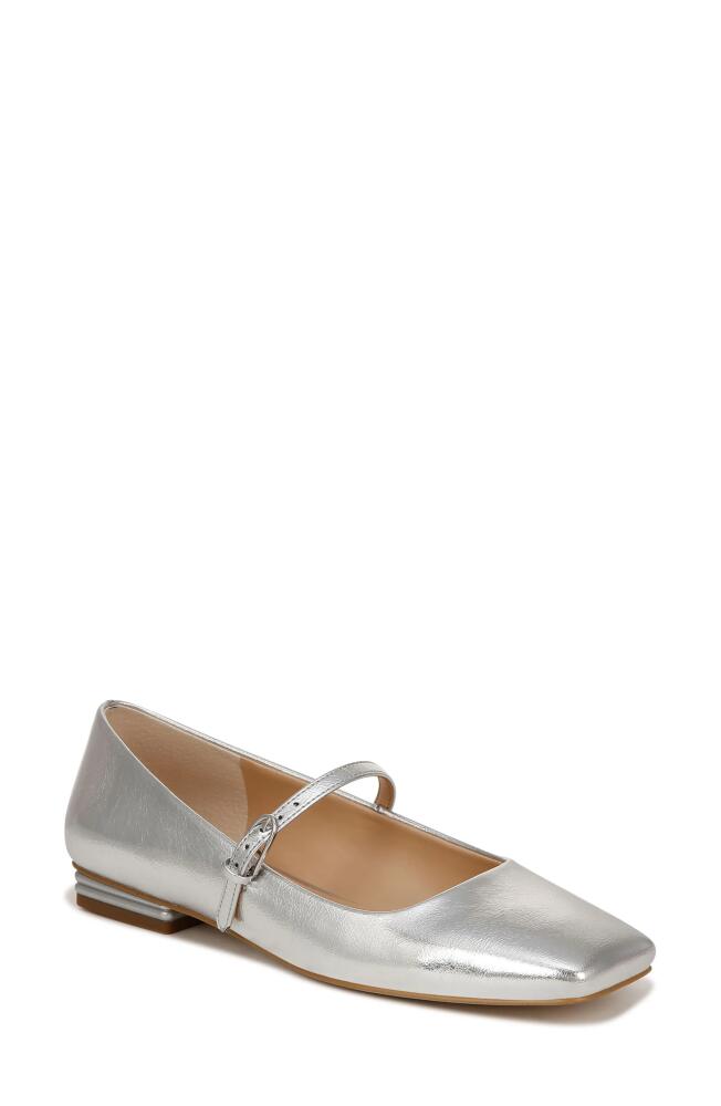 Franco Sarto Tinsley Square Toe Mary Jane Flat in Silver Cover