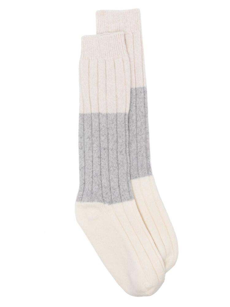 Eleventy ribbed socks - White Cover