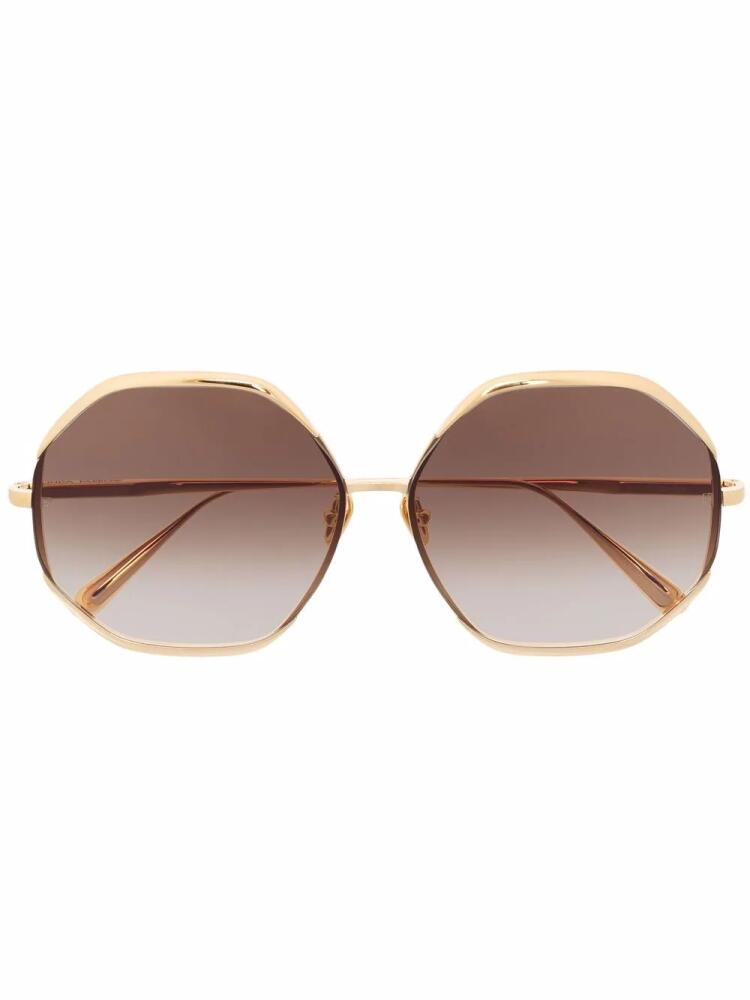 Linda Farrow Camila tinted sunglasses - Gold Cover