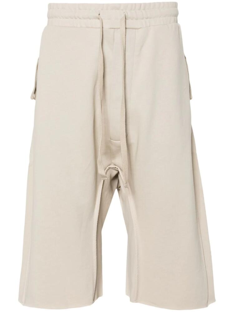 Thom Krom drawstring cotton track shorts - Neutrals Cover