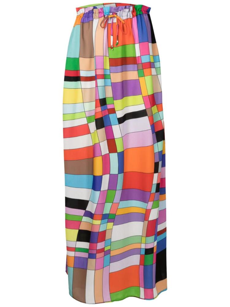 Amir Slama geometric-print maxi skirt - Multicolour Cover