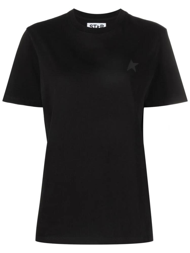 Golden Goose logo-embroidered short-sleeved T-shirt - Black Cover