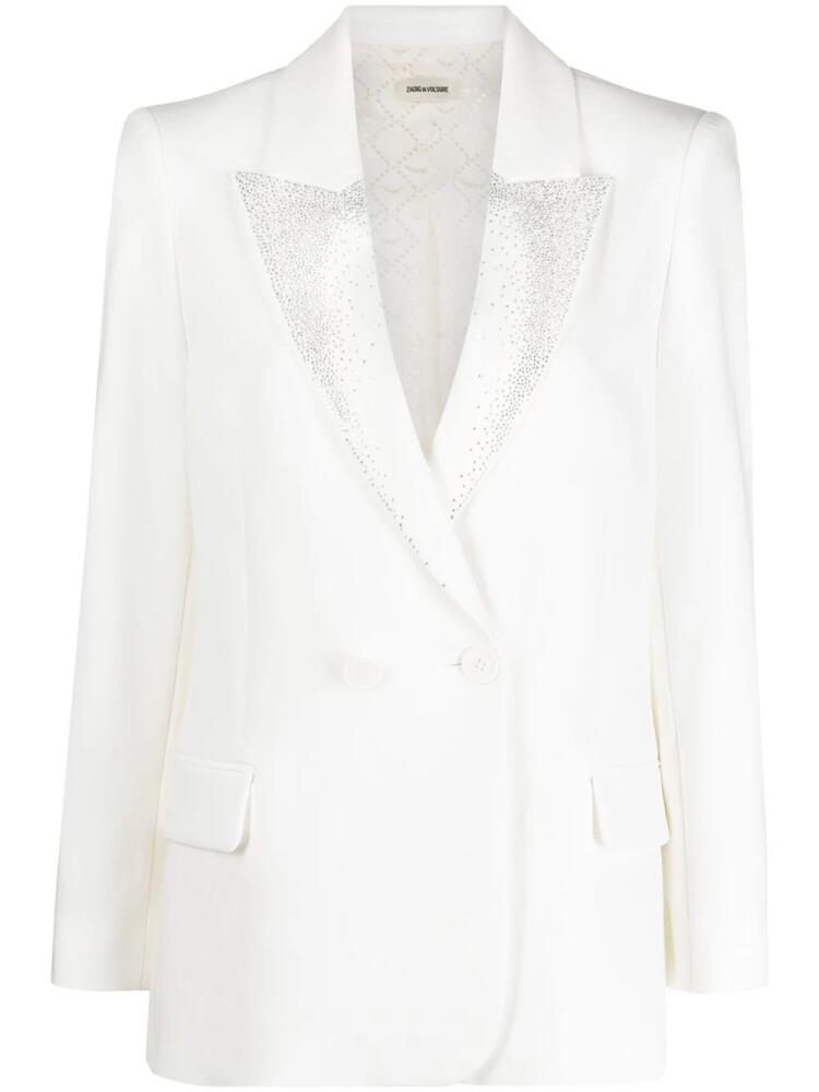 Zadig&Voltaire Visit rhinestone-embellished blazer - White Cover