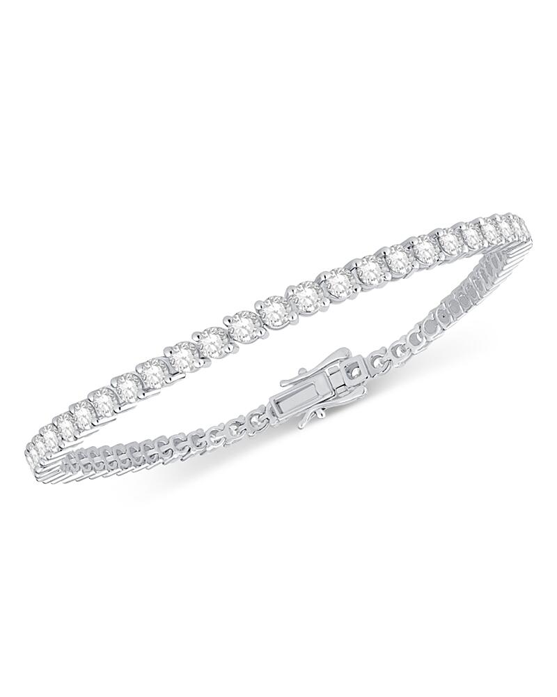 Bloomingdale's Fine Collection Certified Diamond Double Prong Tennis Bracelet in 14K White Gold, 5.0 ct. t. w. Cover