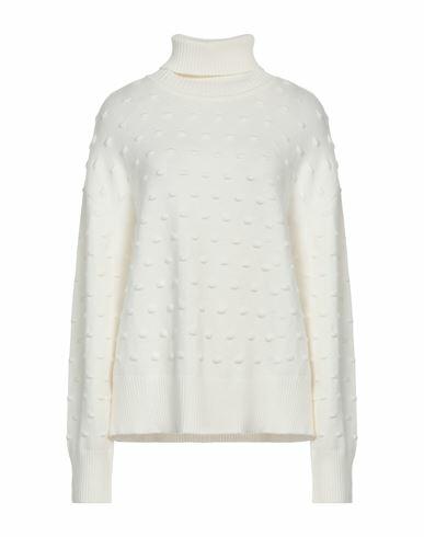 Silvian Heach Woman Turtleneck Off white Viscose, Polyester, Polyamide Cover