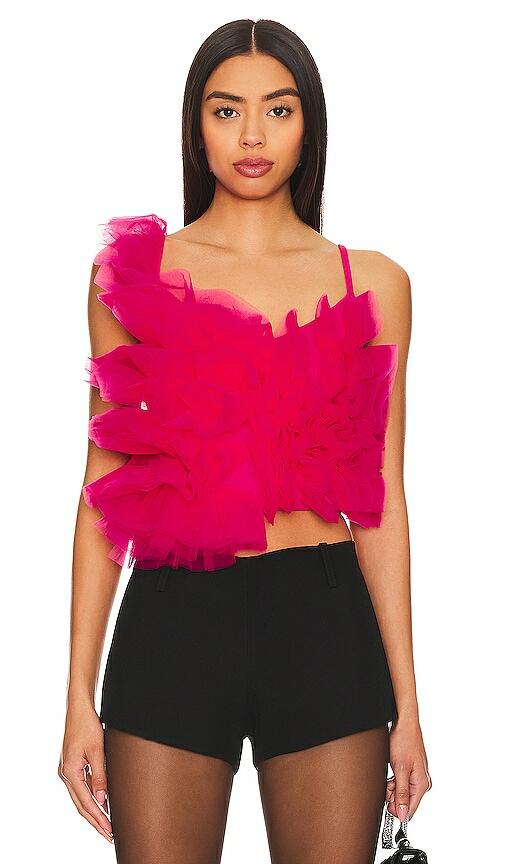 LAMARQUE Feleta Ruffled Top in Fuchsia Cover