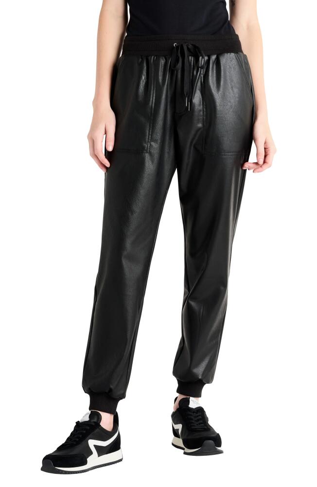 Splendid Faux Leather Joggers in Black Cover