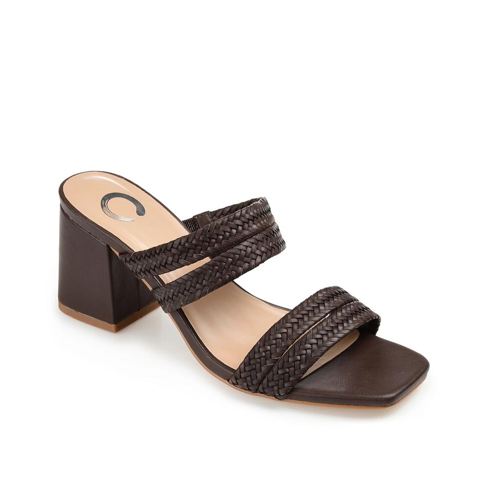 Journee Collection Natia Slide Sandal | Women's | Dark Brown Cover