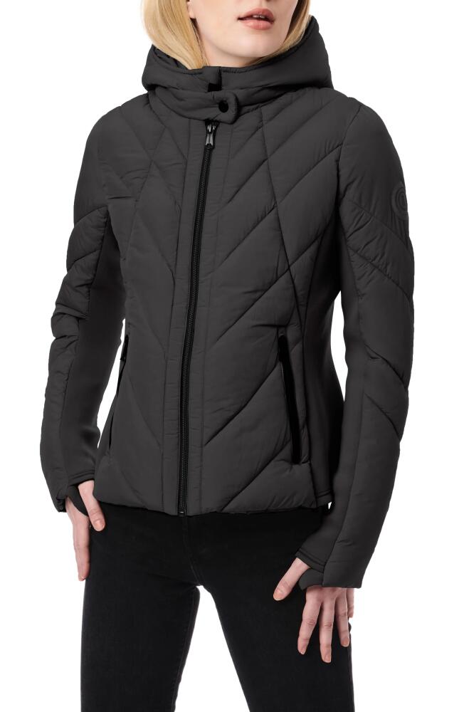 Bernardo Chevron Quilted Lightweight Puffer Jacket in Black Cover