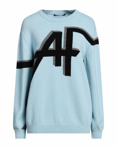 Alberta Ferretti Woman Sweater Sky blue Virgin Wool, Cashmere Cover