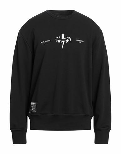 Neil Barrett Man Sweatshirt Black Cotton, Polyester, Elastane Cover