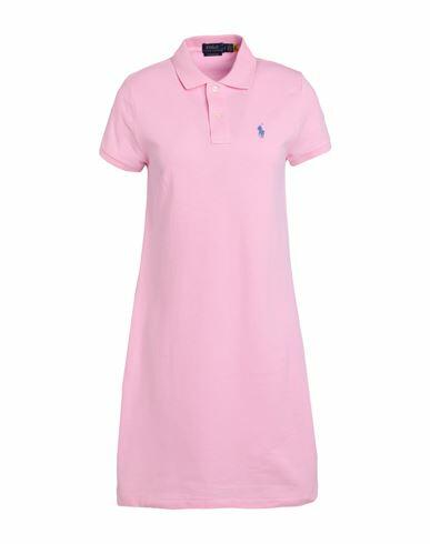 Polo Ralph Lauren Cotton Mesh Polo Dress Woman Mini dress Pink Cotton Cover