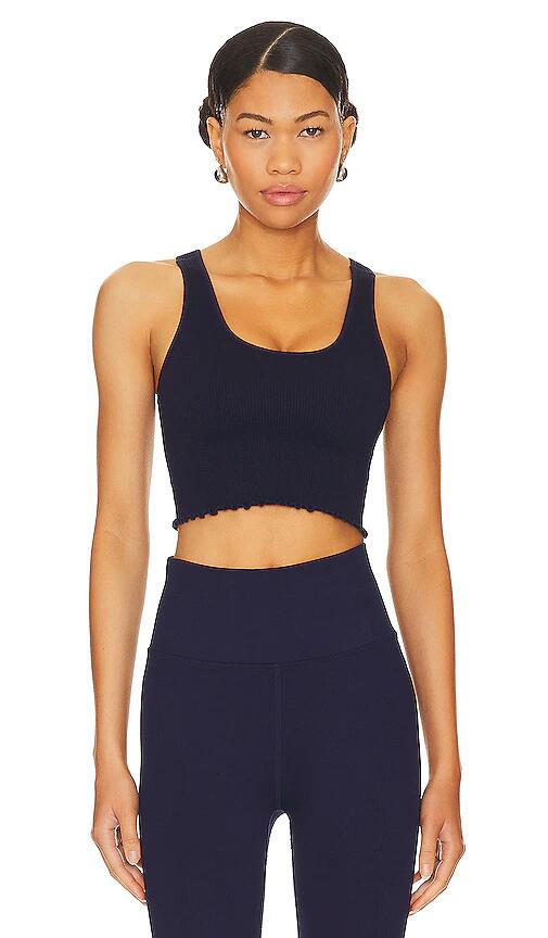 Spiritual Gangster Amor Crop Tank in Navy Cover