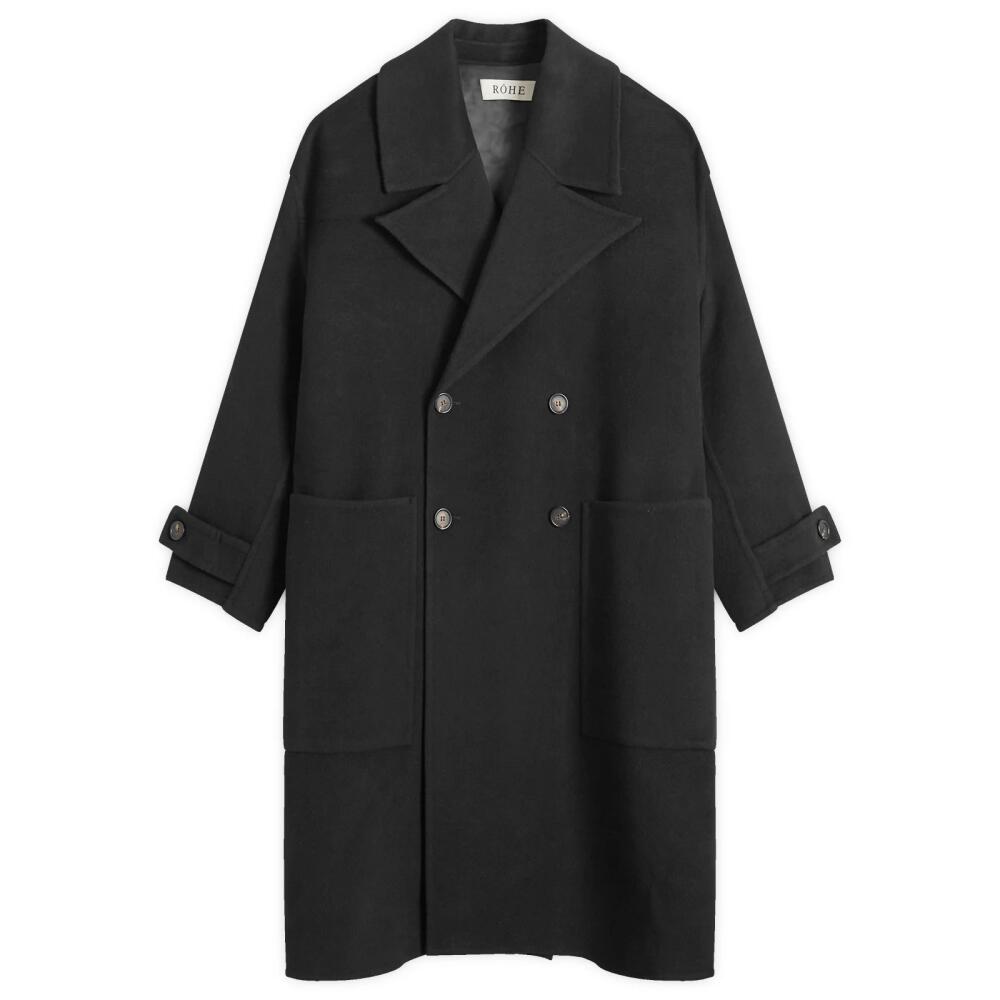 Róhe Men's Double Faced Wool Trench Coat in Black Cover