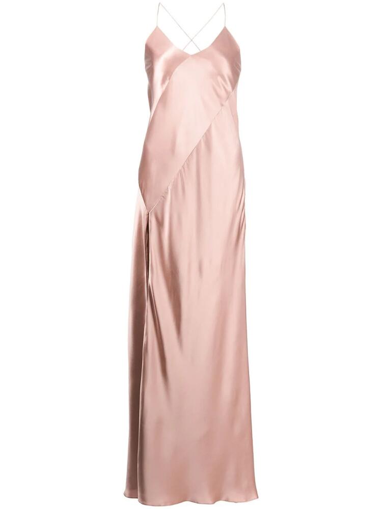 Michelle Mason open-back silk gown - Pink Cover