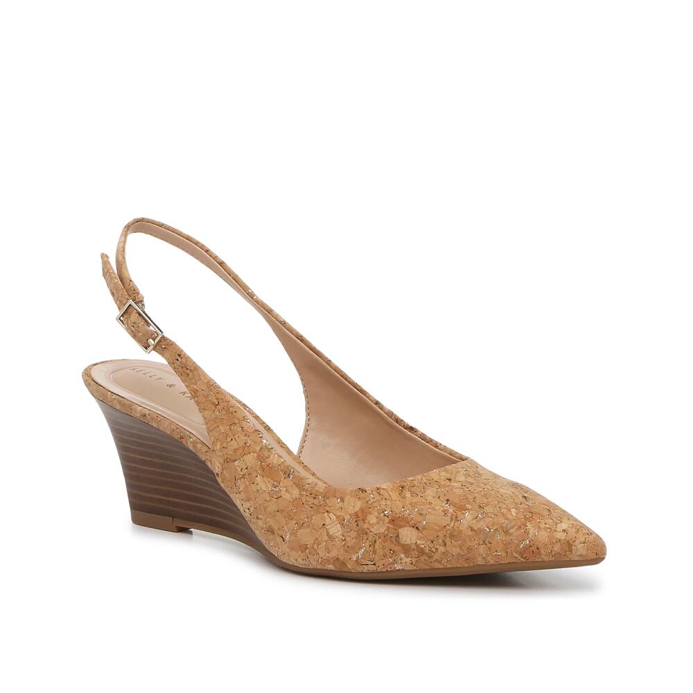 Kelly & Katie Timina Wedge Pump | Women's | Beige/Gold Metallic Cork Cover