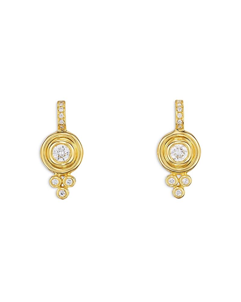 Temple St. Clair 18K Yellow Gold Classic Diamond Drop Earrings Cover