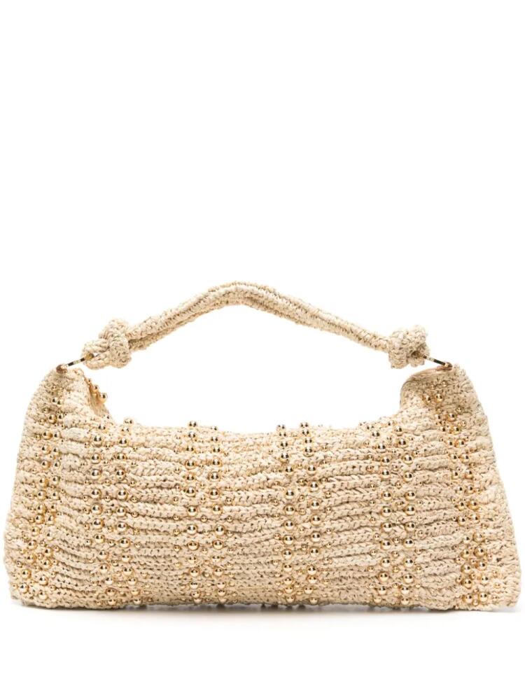 Cult Gaia Hera raffia shoulder bag - Neutrals Cover