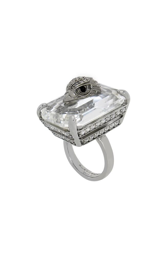 Kurt Geiger London Eagle Head Crystal Baguette Cocktail Ring Cover