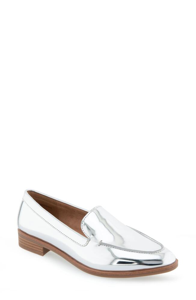 Aerosoles Everest Loafer in Silver Metallic Cover