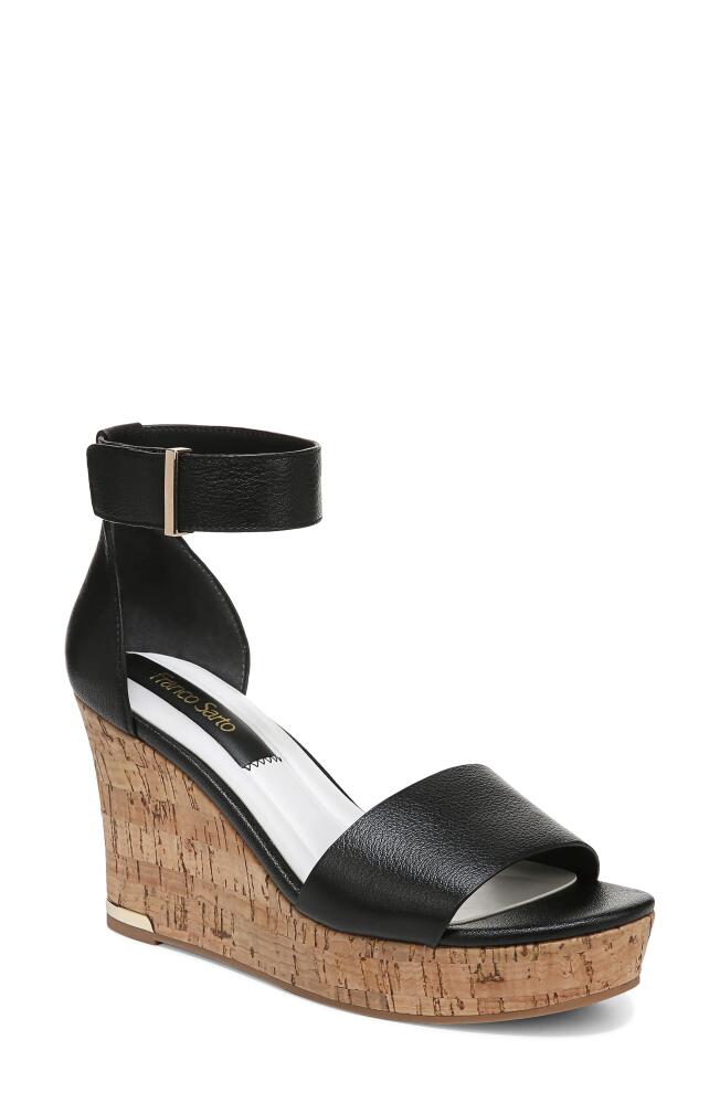 Franco Sarto Clemens Ankle Strap Wedge Sandal in Black Cover