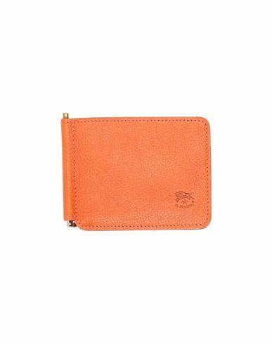 Il Bisonte Man Wallet Orange Soft Leather Cover