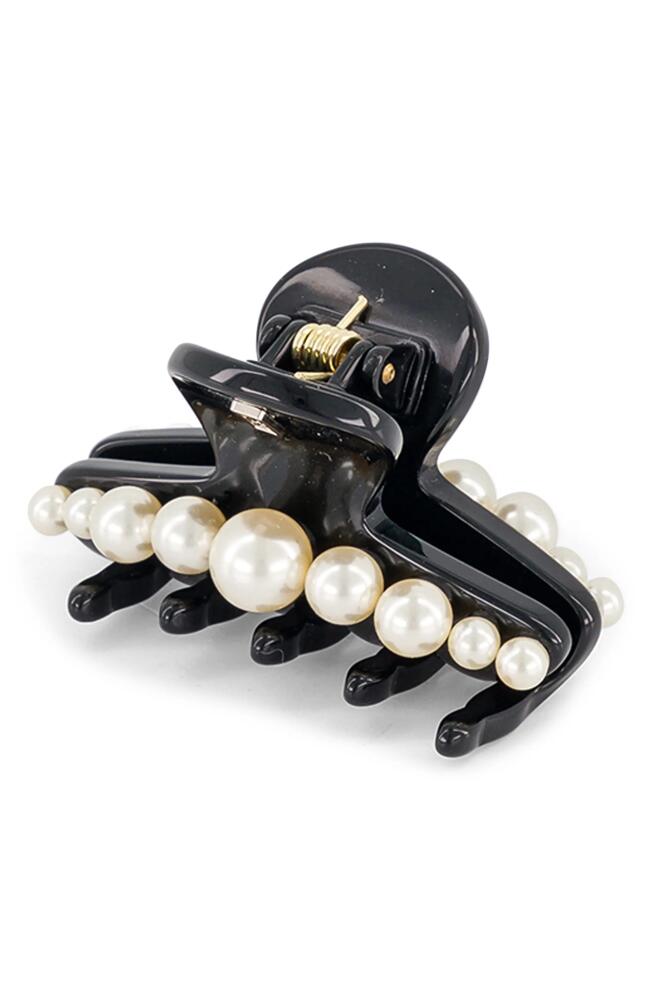 Alexandre de Paris Imitation Pearl Claw Clip in Black Cover