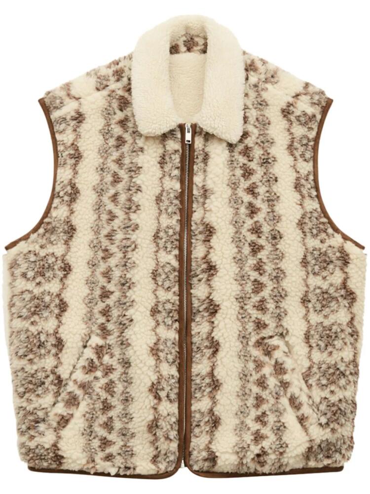 MARANT patterned intarsia-knit vest - Neutrals Cover