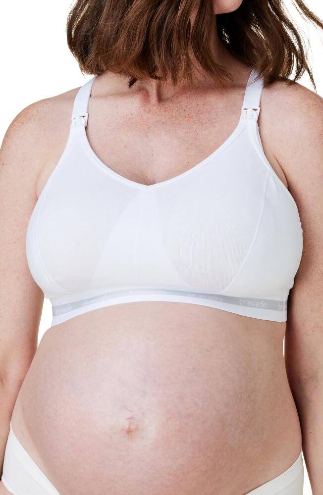 Bravado Designs Original Organic Cotton Blend Full Cup Maternity/Nursing Bra in White Cover