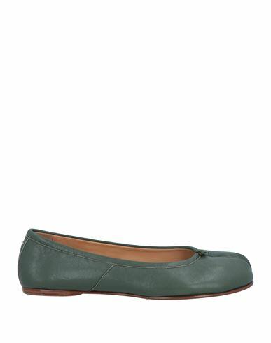 Maison Margiela Woman Ballet flats Military green Soft Leather Cover