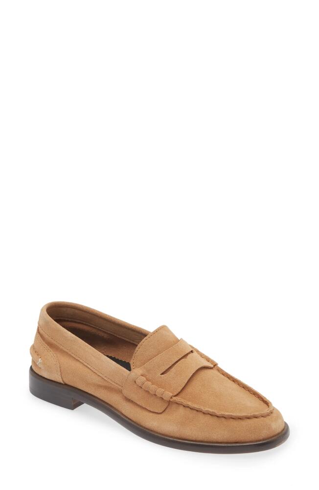 rag & bone Carter Penny Loafer in Oak Brown Suede Cover