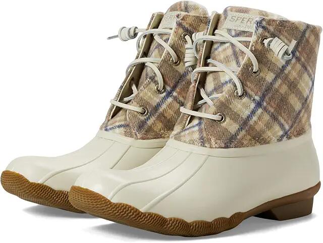 Sperry Saltwater Plaid Wool (Ivory) Women's Shoes Cover