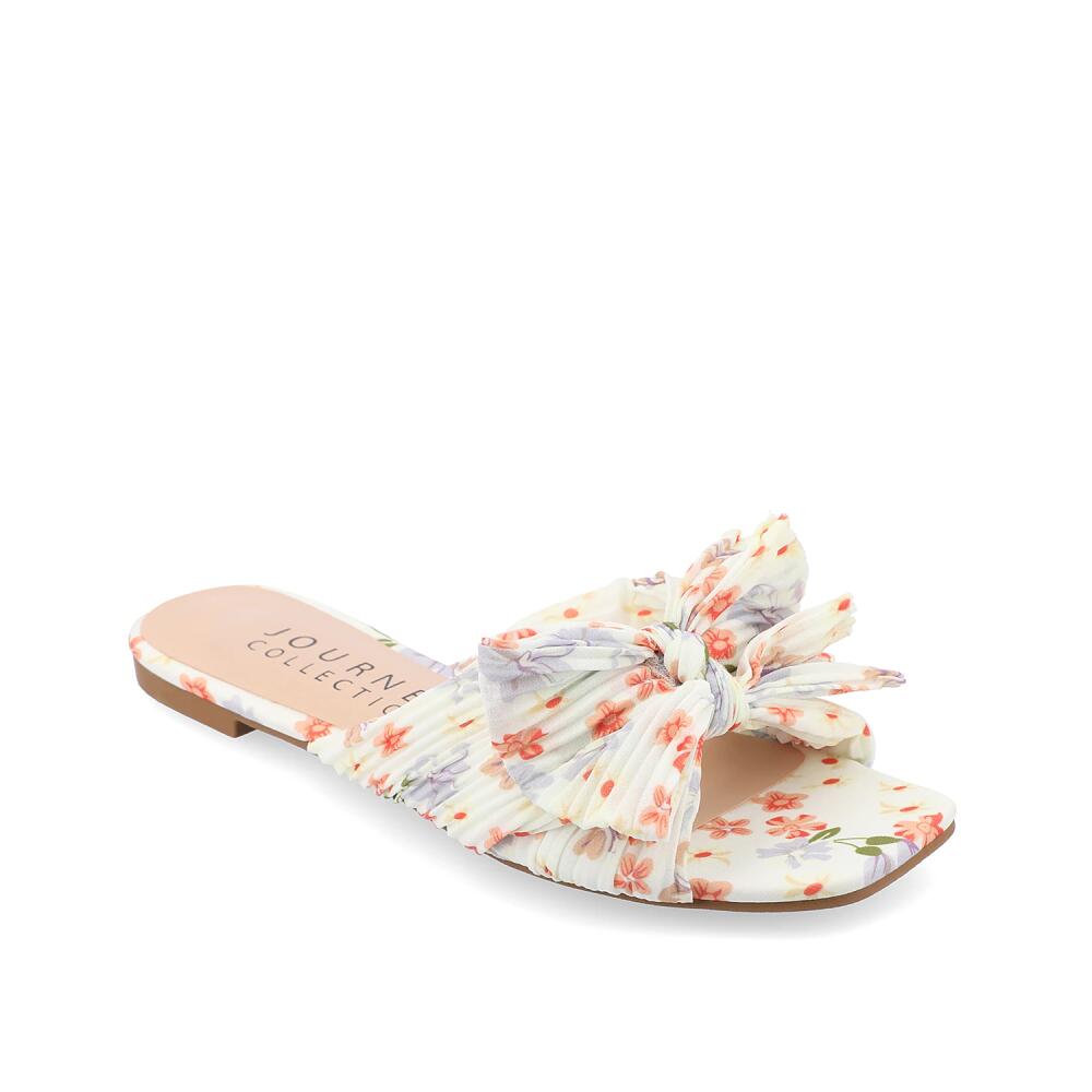 Journee Collection Wide Width Serlina Slide Sandal | Women's | Multicolor Light Floral Cover