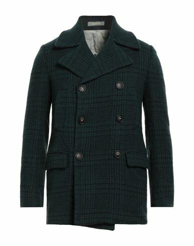 Massimo Alba Man Coat Deep jade Virgin Wool Cover