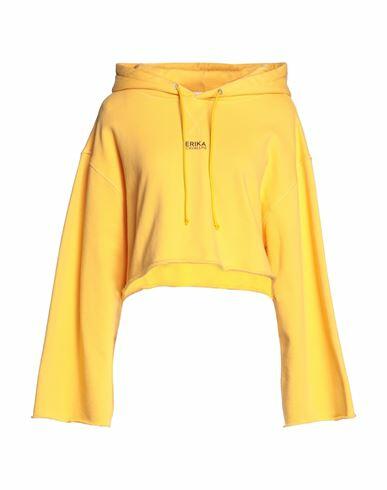 Erika Cavallini Woman Sweatshirt Ocher Cotton Cover